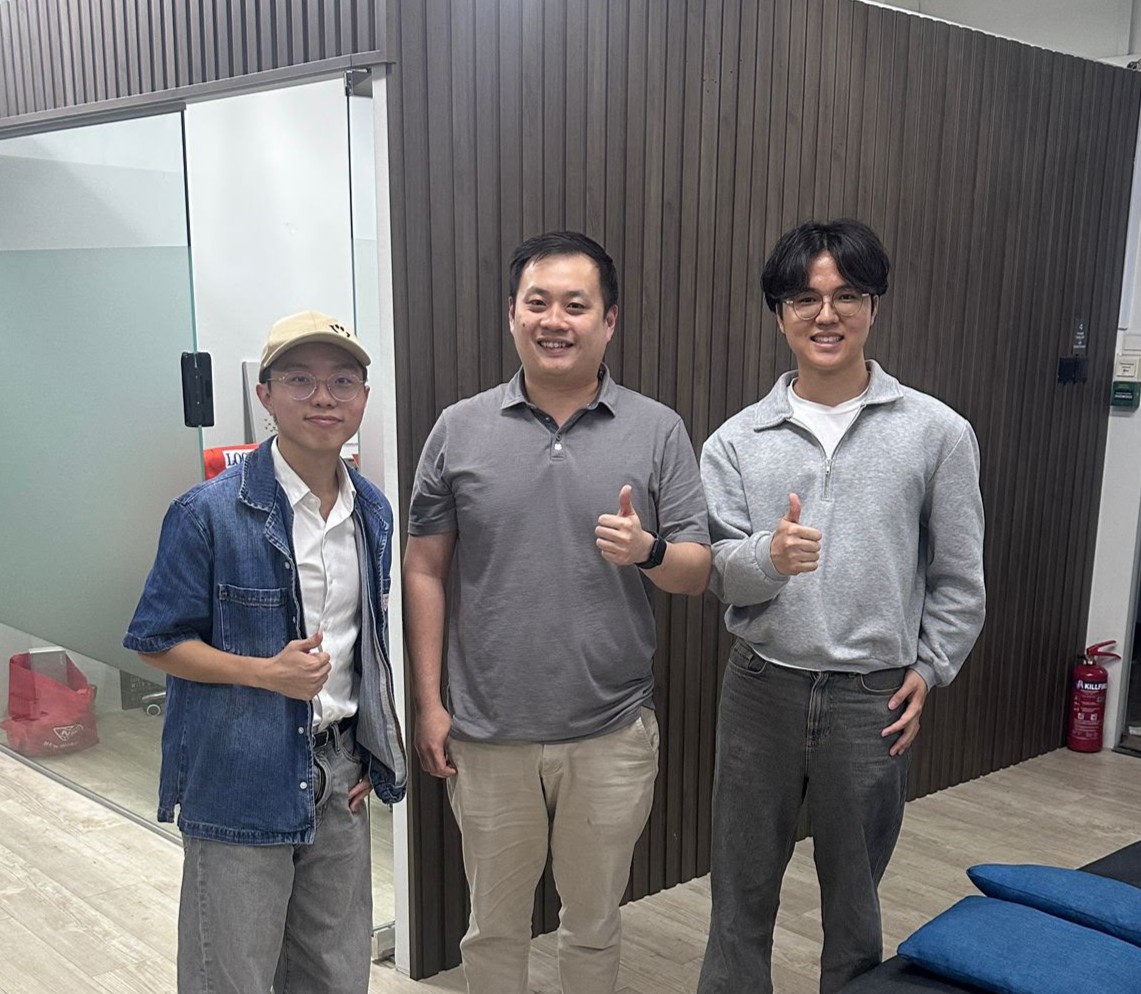 Picture taken with a happy client
